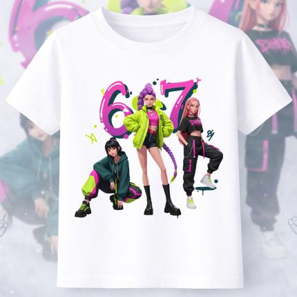 6139k Детска тениска K-Pop Demon Hunters Huntrix Six Seven STR