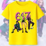 6139k Детска тениска K-Pop Demon Hunters Huntrix Six Seven STR