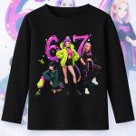 6139kb Детска блуза K-Pop Demon Hunters Huntrix Six Seven STR