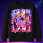 6141kv Детска ватирана блуза K-pop Demon Hunters Huntrix Glow