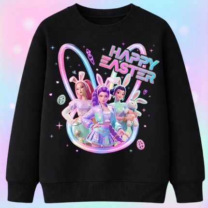6147kv Детска ватирана блуза K-Pop Happy Easter