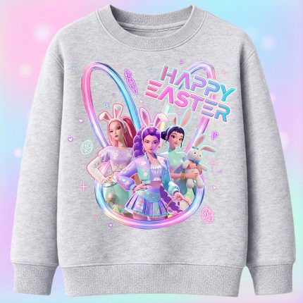 6147kv Детска ватирана блуза K-Pop Happy Easter