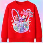 6147kv Детска ватирана блуза K-Pop Happy Easter