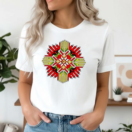3012 Тениска Кръгла Българска шевица