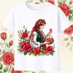 3023 Тениска Българска девойка в народна носия