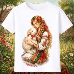 3033 Тениска Българска девойка с агънце
