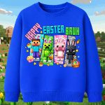 6149kv Детска ватирана блуза Minecraft Happy Easter