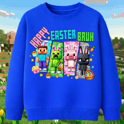 6149kv Детска ватирана блуза Minecraft Happy Easter