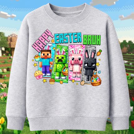 6149kv Детска ватирана блуза Minecraft Happy Easter