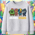 6156kv Детска ватирана блуза Brawl Stars Cartoon