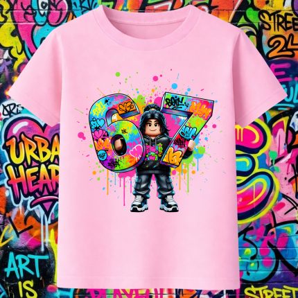 6161k Детска тениска Roblox Girl Avatar Graffiti