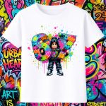6161k Детска тениска Roblox Girl Avatar Graffiti