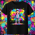6163k Детска тениска Roblox Boy Avatar Rainbow