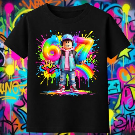 6163k Детска тениска Roblox Boy Avatar Rainbow