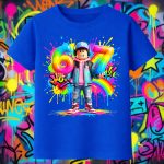 6163k Детска тениска Roblox Boy Avatar Rainbow