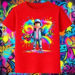 6163k Детска тениска Roblox Boy Avatar Rainbow