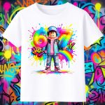 6163k Детска тениска Roblox Boy Avatar Rainbow