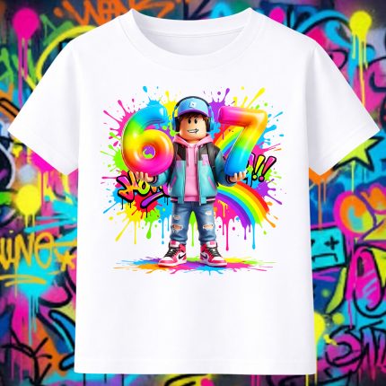 6163k Детска тениска Roblox Boy Avatar Rainbow