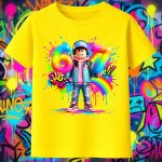 6163k Детска тениска Roblox Boy Avatar Rainbow