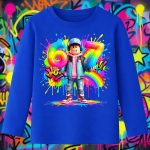 6163kb Детска блуза Roblox Boy Avatar Rainbow