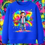 6163kv Детска ватирана блуза Roblox Boy Avatar Rainbow