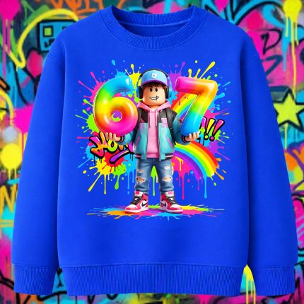 6163kv Детска ватирана блуза Roblox Boy Avatar Rainbow