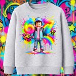 6163kv Детска ватирана блуза Roblox Boy Avatar Rainbow