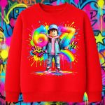 6163kv Детска ватирана блуза Roblox Boy Avatar Rainbow