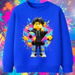 6164kv Детска ватирана блуза Roblox Boy Avatar Graffiti