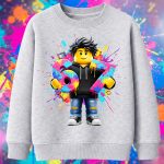 6164kv Детска ватирана блуза Roblox Boy Avatar Graffiti