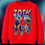 6166kv Детска ватирана блуза K-Pop Demon Hunters Zoey