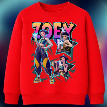 6166kv Детска ватирана блуза K-Pop Demon Hunters Zoey
