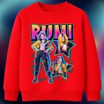6167kv Детска ватирана блуза K-Pop Demon Hunters Rumi