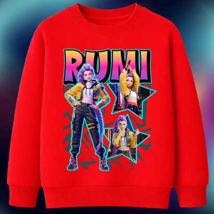 6167kv Детска ватирана блуза K-Pop Demon Hunters Rumi
